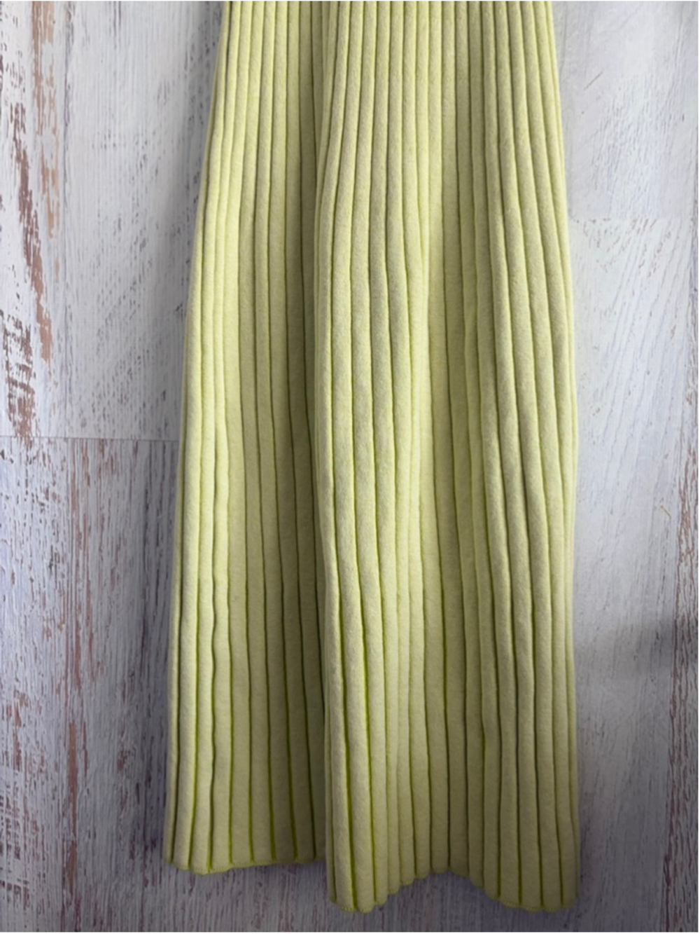 Women's By Together Lime Green Ribbed Knit Midi Dress M - Picture 11 of 11
